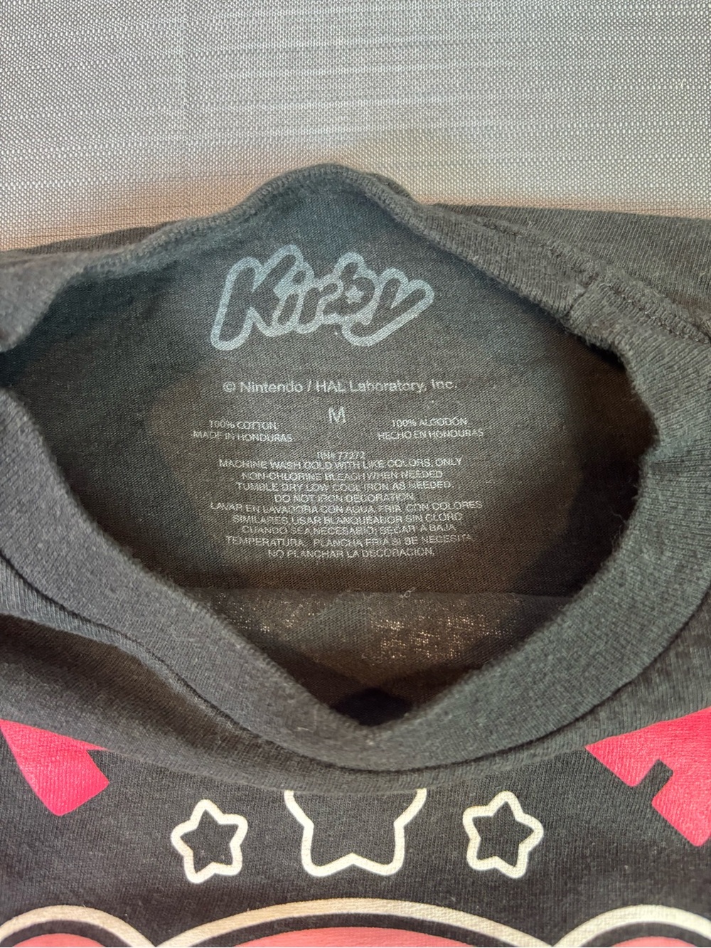 Nintendo Kirby Never Not Hungry Graphic T-Shirt Size M Black - Picture 3 of 6
